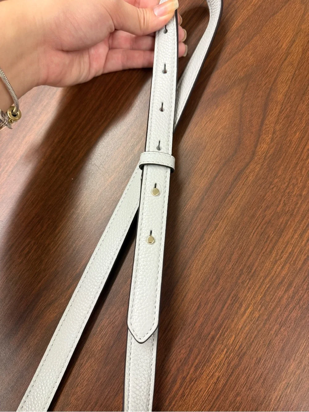 kate spade White Pebbled Leather Crossbody Bag with Gold Hardware